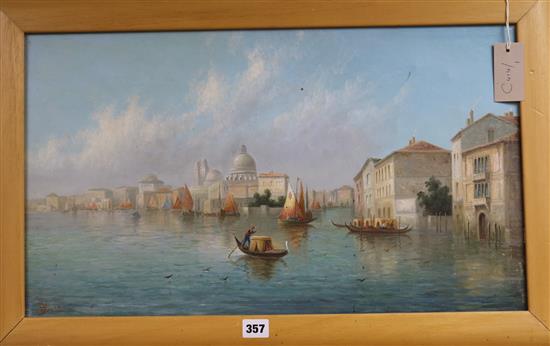 James Salt, oil on canvas, View of Venice, signed, 35 x 60cm